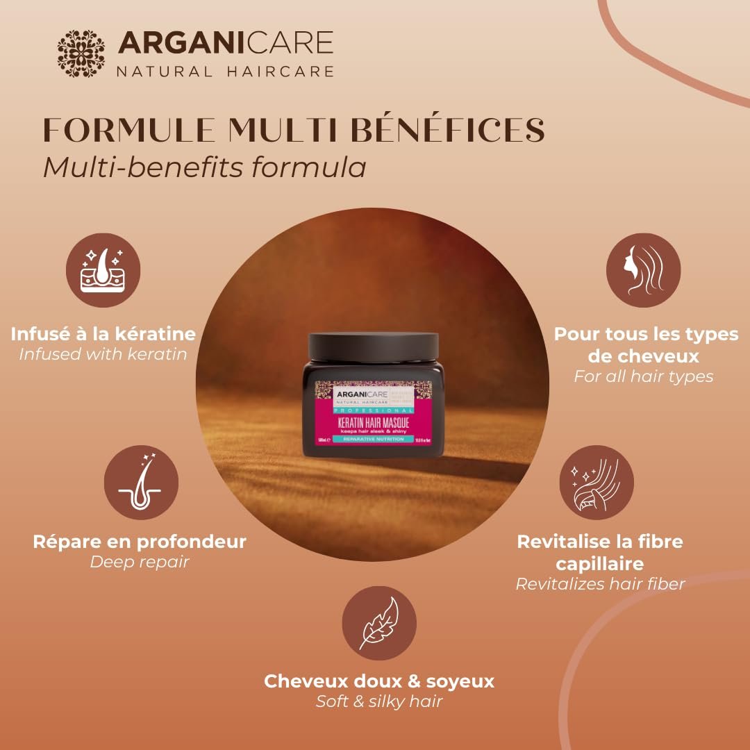 Arganicare Keratin Repair & Nutritious Mask for Dry and Damaged Hair - 16.91 fl oz - görsel 7