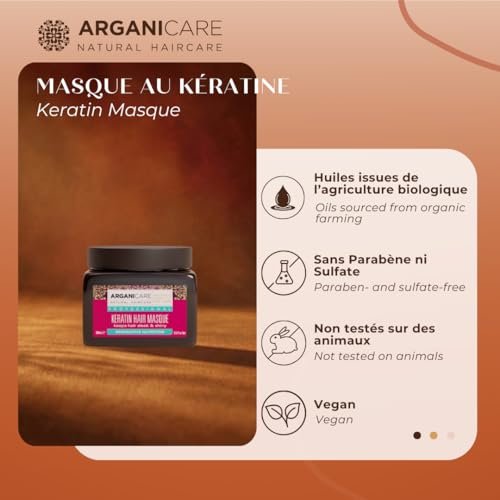 Arganicare Keratin Repair & Nutritious Mask for Dry and Damaged Hair - 16.91 fl oz - görsel 4