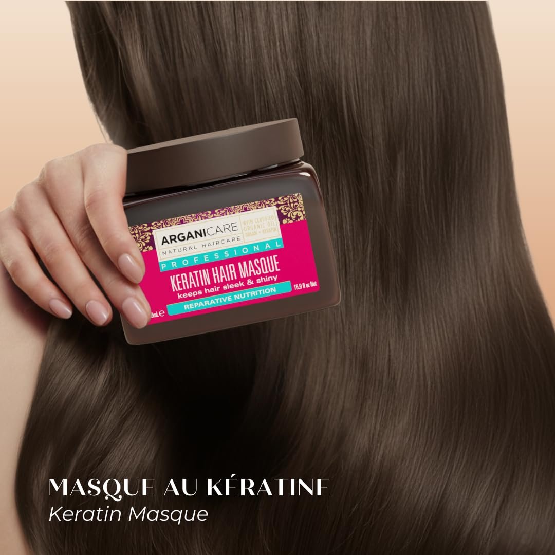Arganicare Keratin Repair & Nutritious Mask for Dry and Damaged Hair - 16.91 fl oz - görsel 9