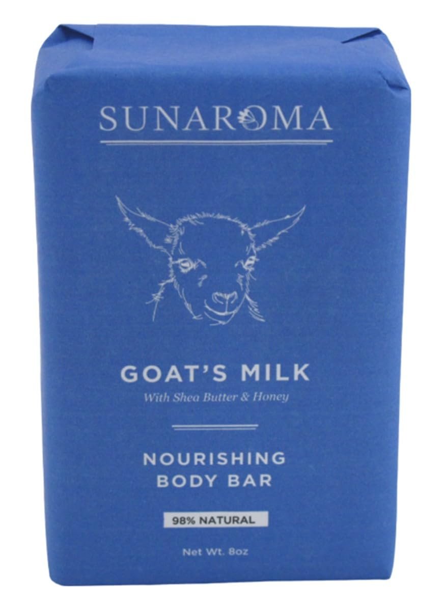Sunaroma Conditioning Goat's Milk Bar Soap - 8 Ounce (Pack of 3) Avelisse