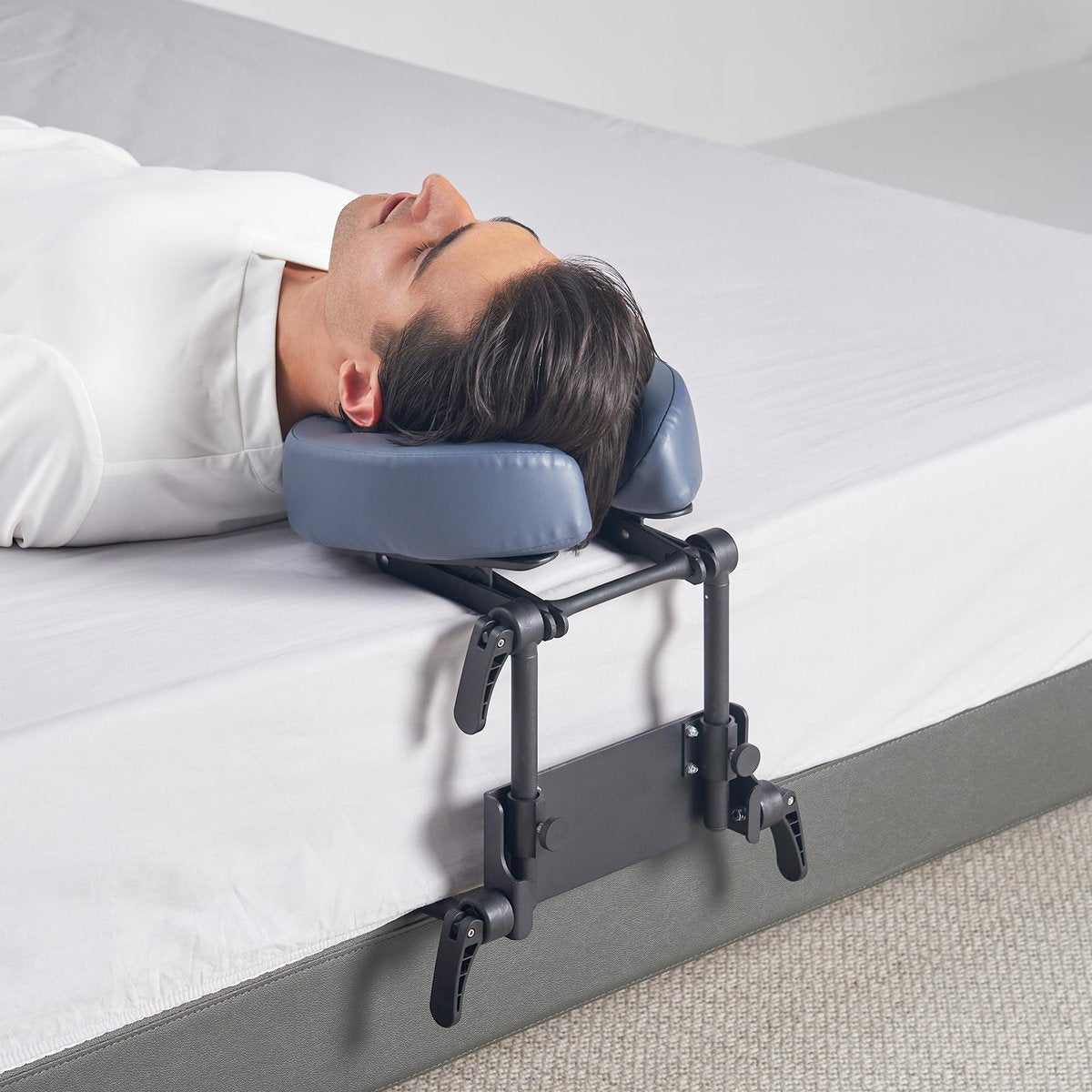 Master Massage Home Mattress Top Massage Kit - Royal Blue (Crescent) - Lightweight Aluminum Frame Avelisse
