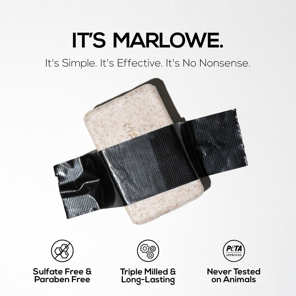 MARLOWE. No. 102 Body Scrub Soap – Exfoliating Bar with Shea Butter, Olive Oil & Green Tea, Sage & Fir Scent, 7 oz Avelisse