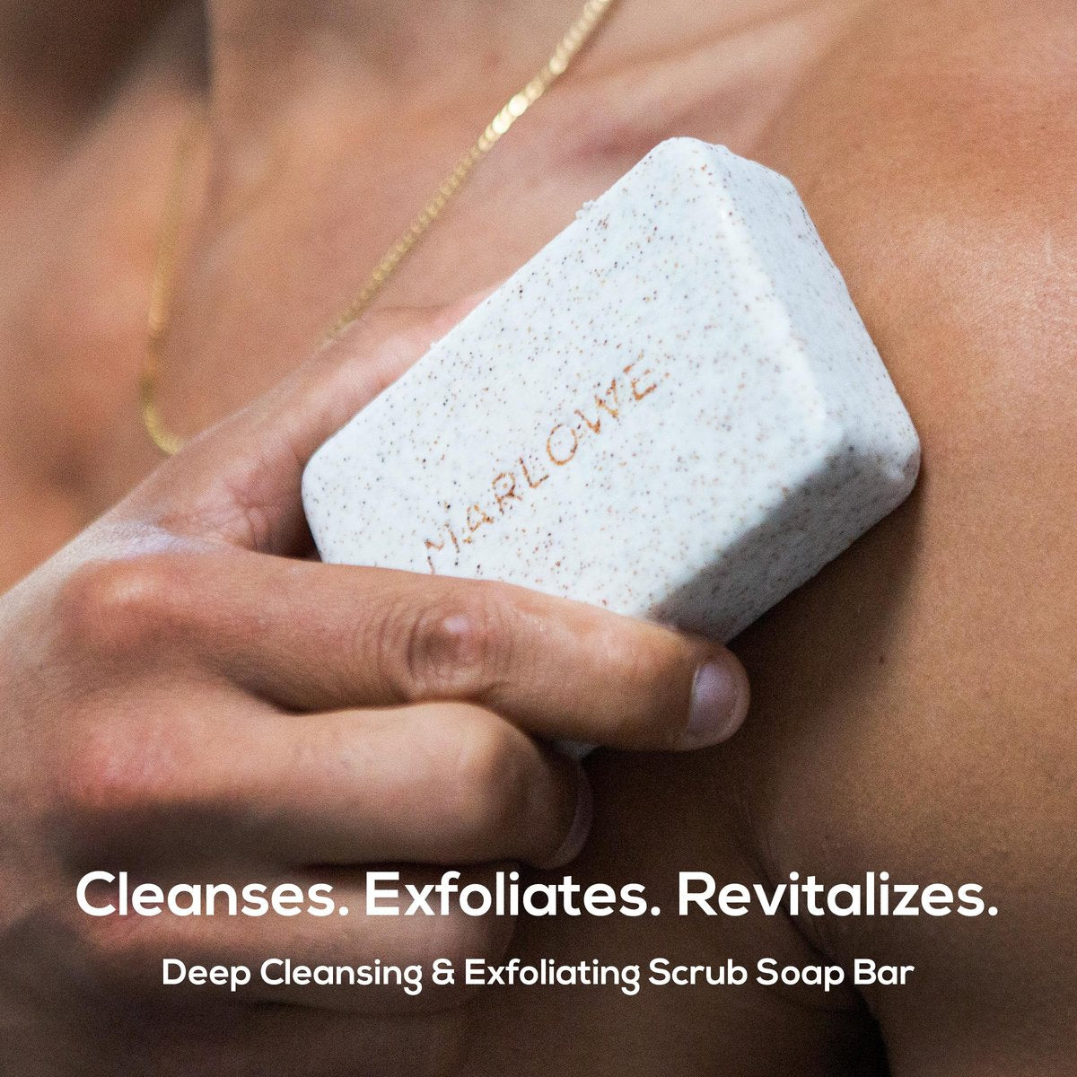 MARLOWE. No. 102 Body Scrub Soap – Exfoliating Bar with Shea Butter, Olive Oil & Green Tea, Sage & Fir Scent, 7 oz Avelisse