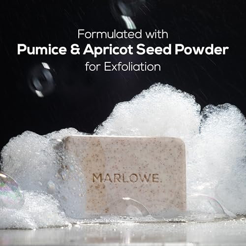 MARLOWE. No. 102 Body Scrub Soap – Exfoliating Bar with Shea Butter, Olive Oil & Green Tea, Sage & Fir Scent, 7 oz Avelisse