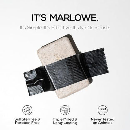 MARLOWE. No. 102 Body Scrub Soap – Exfoliating Bar with Shea Butter, Olive Oil & Green Tea, Sage & Fir Scent, 7 oz Avelisse