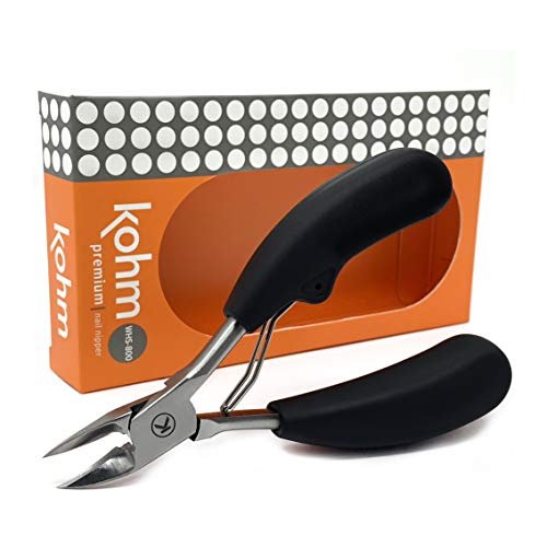 Kohm Toenail Clippers – Extra-Wide Blade & Non-Slip Grip for Thick, Ingrown & Fungal Nails – Heavy Duty Nail Cutter for Seniors, Men, Women & Pets Avelisse