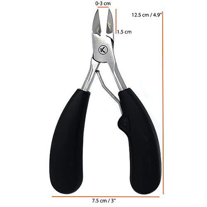 Kohm Toenail Clippers – Extra-Wide Blade & Non-Slip Grip for Thick, Ingrown & Fungal Nails – Heavy Duty Nail Cutter for Seniors, Men, Women & Pets Avelisse