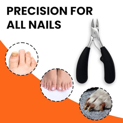 Kohm Toenail Clippers – Extra-Wide Blade & Non-Slip Grip for Thick, Ingrown & Fungal Nails – Heavy Duty Nail Cutter for Seniors, Men, Women & Pets Avelisse