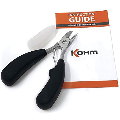 Kohm Toenail Clippers – Extra-Wide Blade & Non-Slip Grip for Thick, Ingrown & Fungal Nails – Heavy Duty Nail Cutter for Seniors, Men, Women & Pets Avelisse