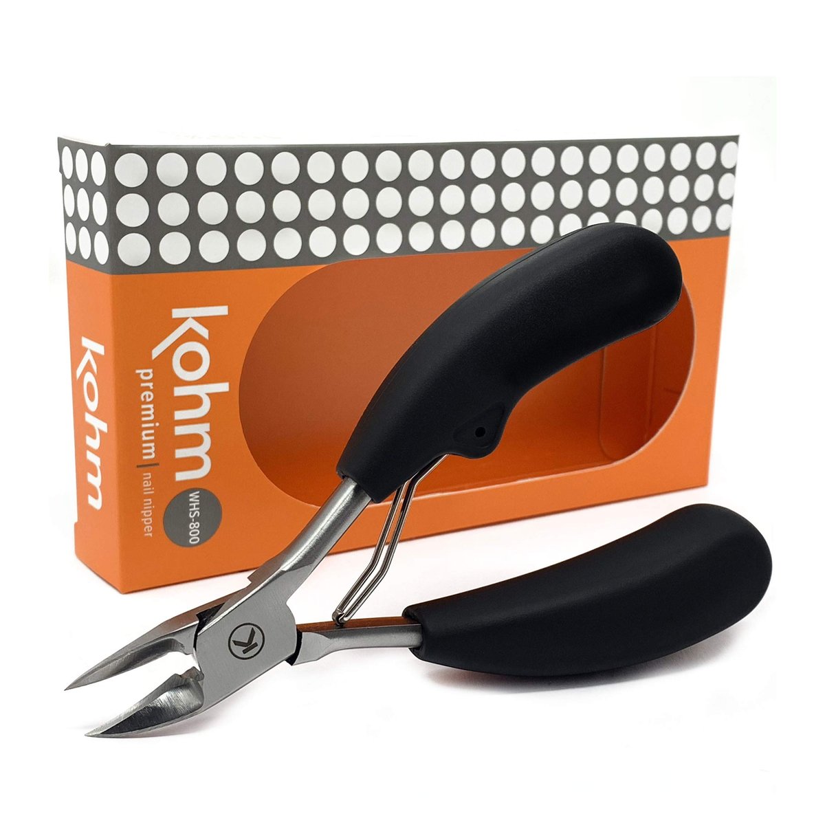 Kohm Toenail Clippers – Extra-Wide Blade & Non-Slip Grip for Thick, Ingrown & Fungal Nails – Heavy Duty Nail Cutter for Seniors, Men, Women & Pets Avelisse