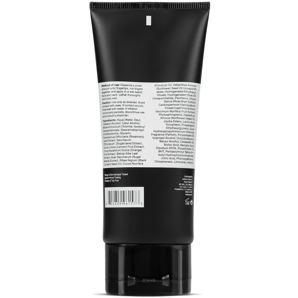 Anthony Conditioning Beard Wash – 6 Fl Oz with Botanical Extracts, Rosemary, Black Currant & Coconut Oils for Cleansing, Hydrating & Softening Beard Hair Avelisse