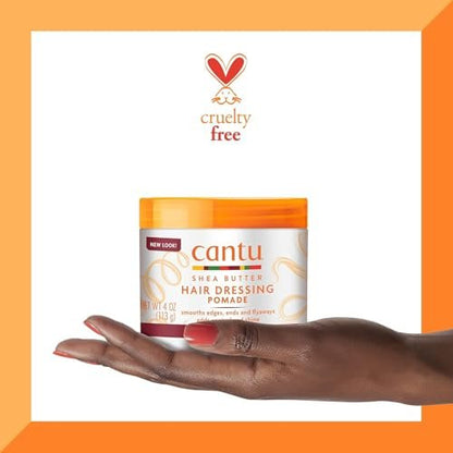 Cantu Shea Butter Hair Dressing Pomade - 4 Ounce (Pack of 2) for Natural Hair