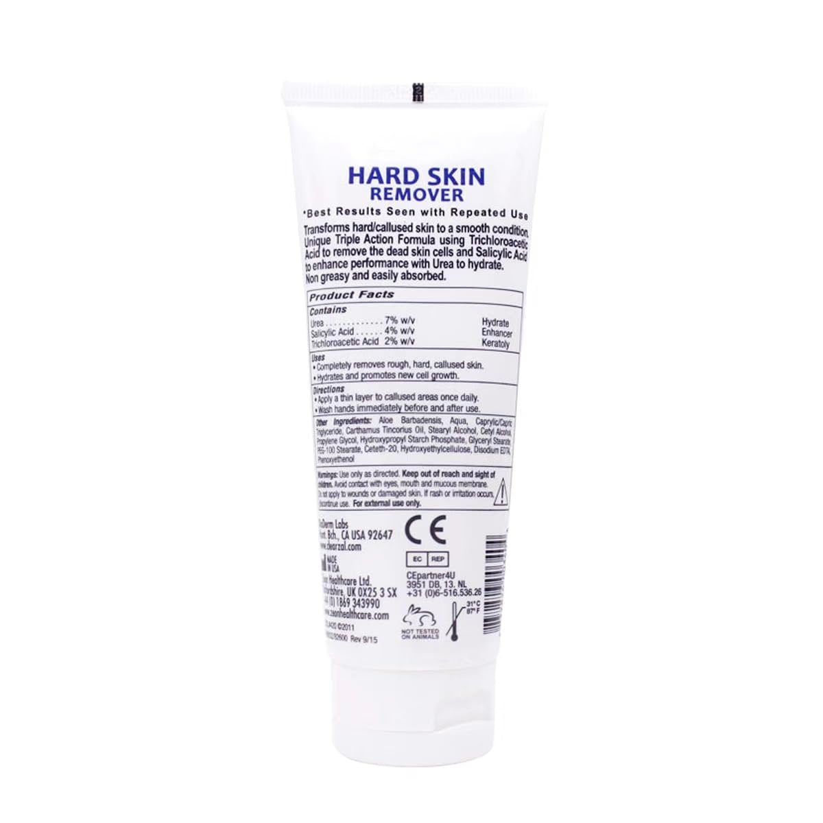 Clearzal Foot Cream for Hard Skin – Triple Action Formula with Aloe Vera, 3.4 oz – Softens Calluses & Corns, Hydrates Dry Feet Avelisse