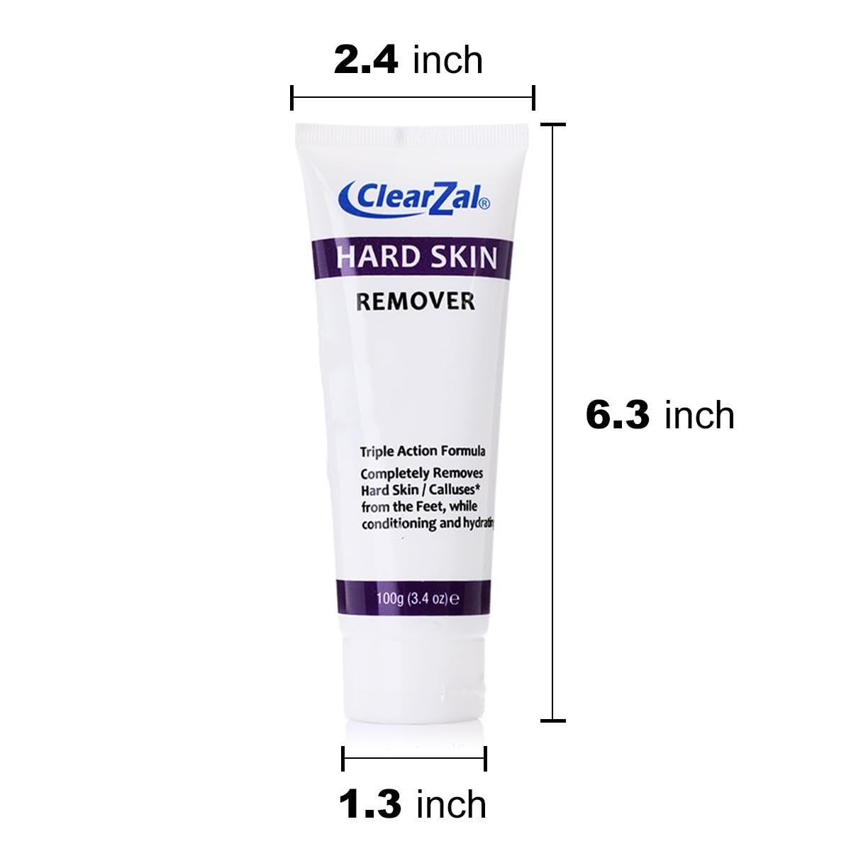 Clearzal Foot Cream for Hard Skin – Triple Action Formula with Aloe Vera, 3.4 oz – Softens Calluses & Corns, Hydrates Dry Feet Avelisse