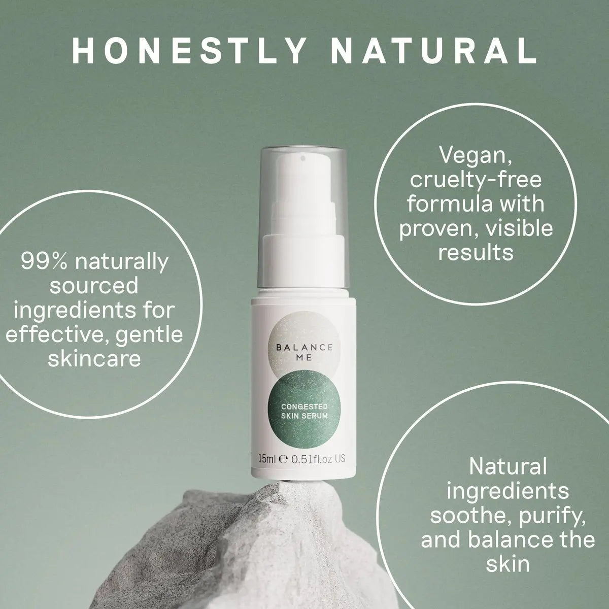 Balance Me Congested Skin Serum - Natural Acne Treatment with Kanuka & Moringa, Non-Drying Spot Serum for Oily, Combination & Sensitive Skin (0.5 fl oz) Avelisse
