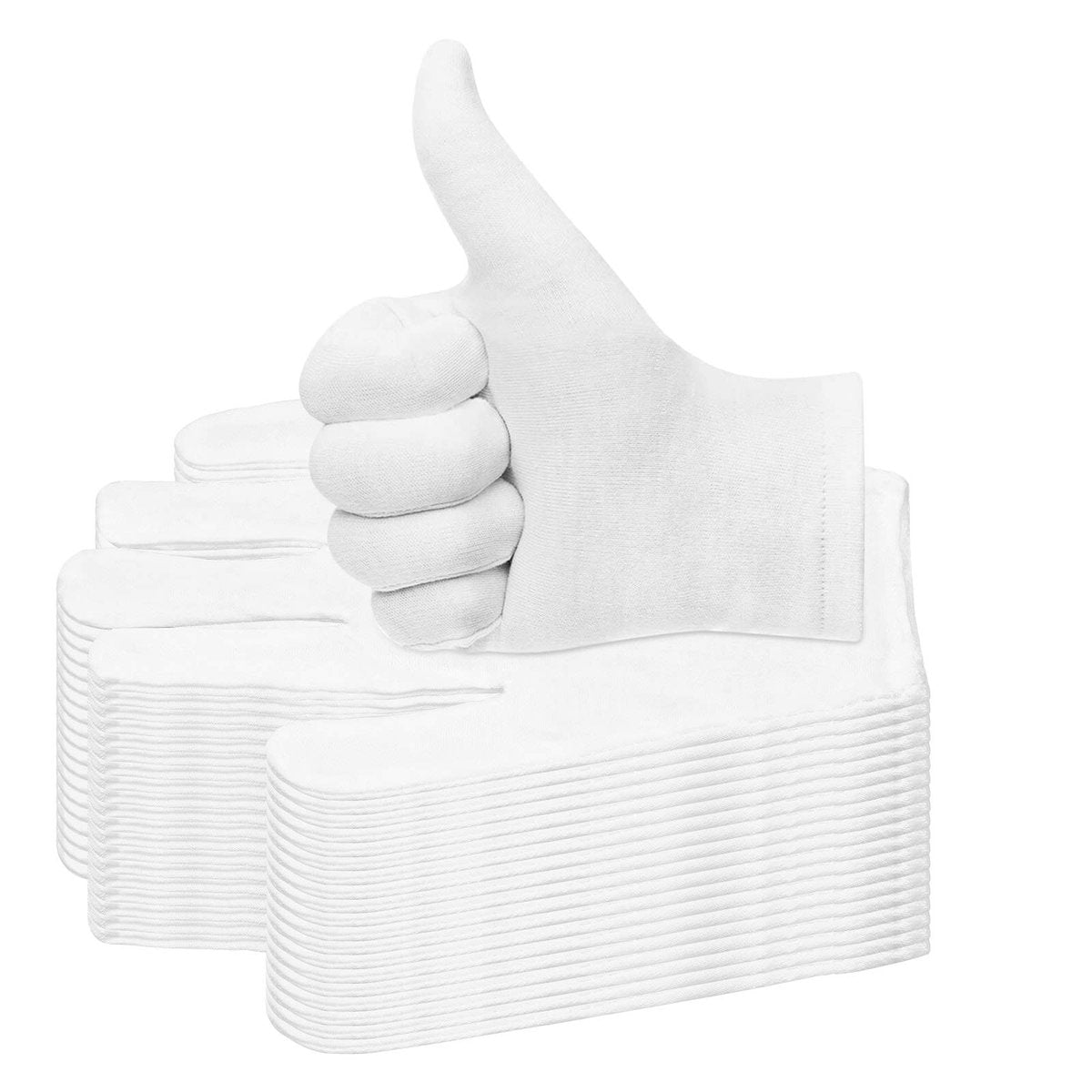 20 Pairs Cotton Gloves for Dry Hands - Paxcoo White Moisturizing Gloves for Eczema, Cosmetic & Jewelry Inspection, Medium Avelisse