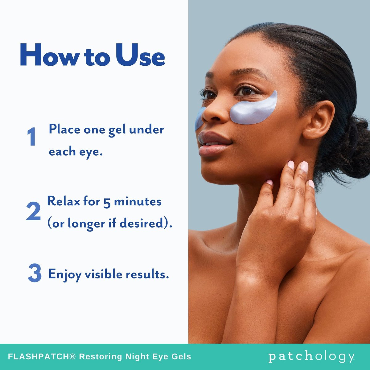 Patchology FlashPatch Restoring Night Eye Gel Patches with Retinol, Squalane & Peptides – Hydrogel Under Eye Masks for Fine Lines, Dark Circles & Puffiness – Overnight Eye Care (5 Pairs) Avelisse