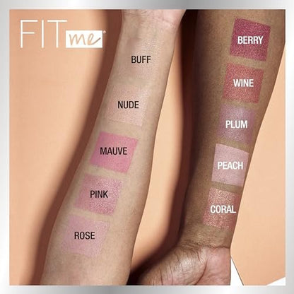 Maybelline Fit Me Blush - Plum 45 - Lightweight, Blendable, Long-Lasting All-Day Blush for a Natural Flush