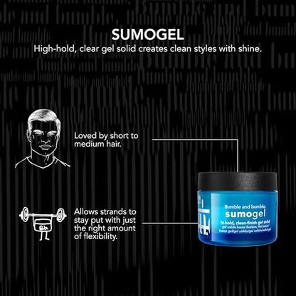 Bumble and bumble. Sumogel Hi-Hold Styling Hair Gel – Strong, Flexible Hold for Sculpted Styles with Hi-Shine Finish, 1.5 oz Avelisse