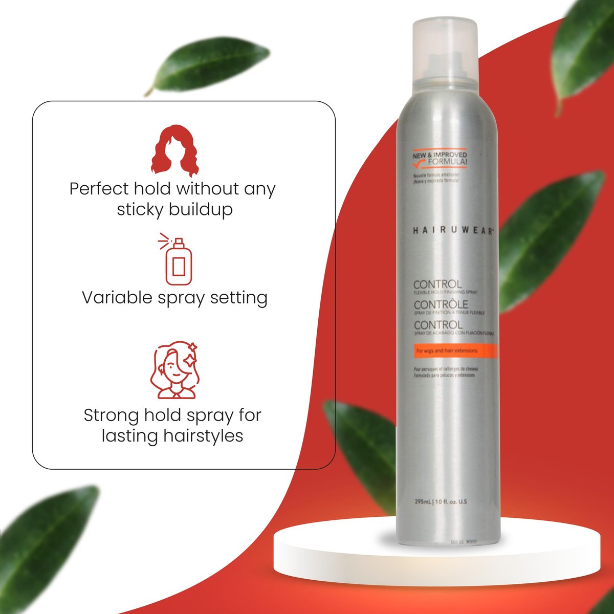 Strong Hold Finishing Hairspray for Wigs & Hair Extensions – Fast Drying, Non-Sticky, Humidity Resistant – 10 Fl Oz Avelisse