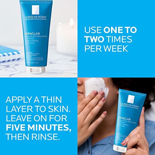 La Roche-Posay Effaclar Clarifying Clay Face Mask for Oily Skin – Unclogs Pores & Controls Shine, 3.38 Fl Oz - görsel 10