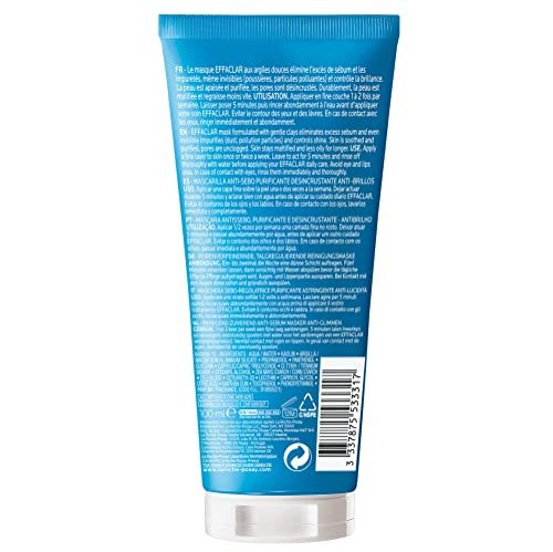 La Roche-Posay Effaclar Clarifying Clay Face Mask for Oily Skin – Unclogs Pores & Controls Shine, 3.38 Fl Oz - görsel 14