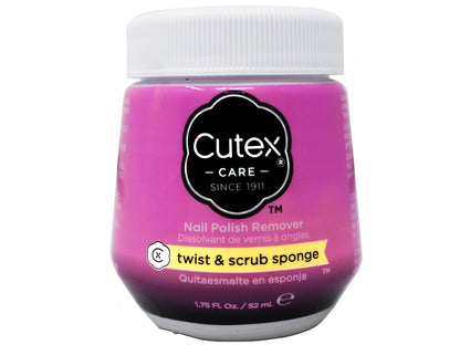 Cutex Nail Polish Remover Twist & Scrub Sponge 1.75 oz - 2 Pack