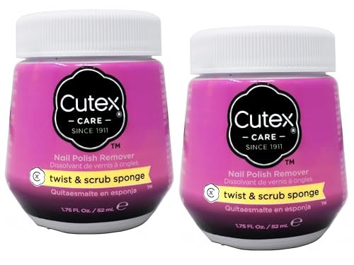 Cutex Nail Polish Remover Twist & Scrub Sponge 1.75 oz - 2 Pack - görsel 2