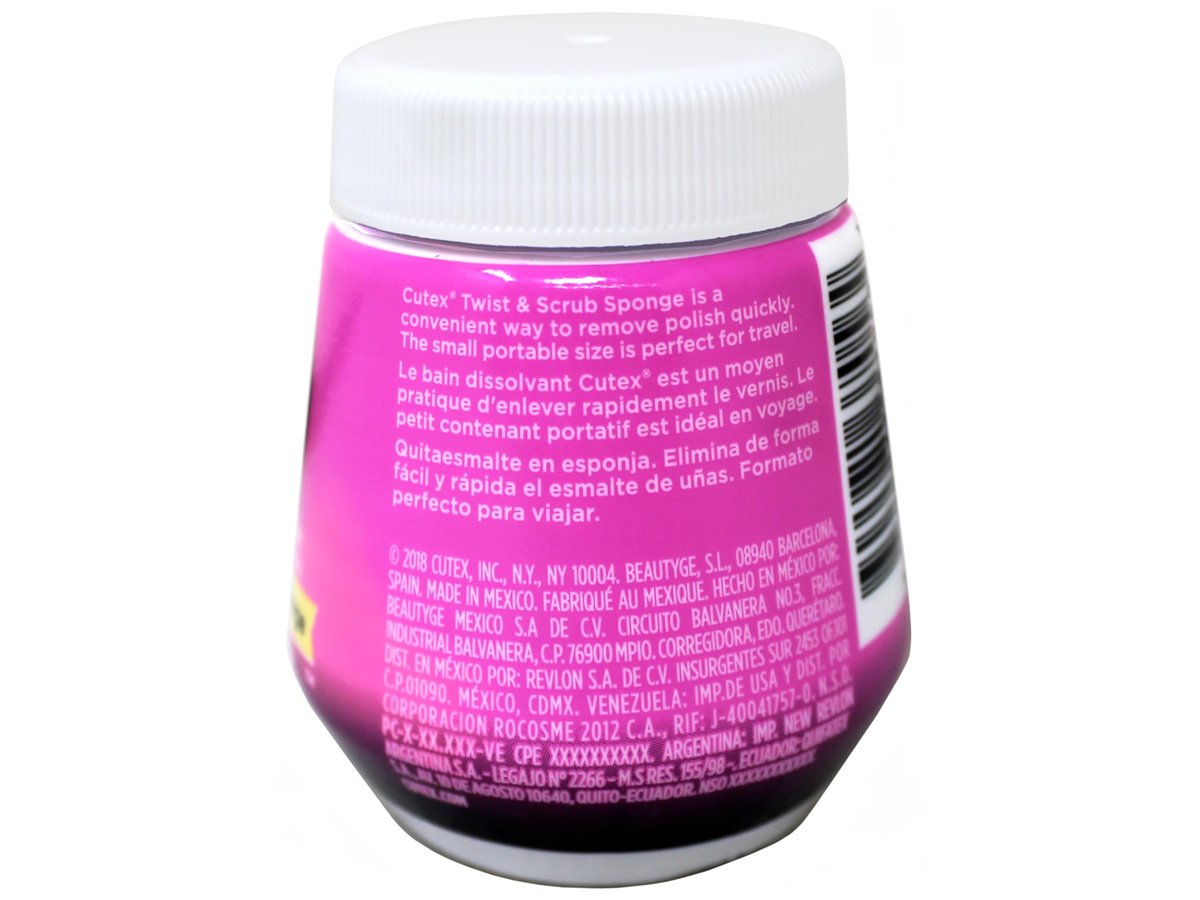 Cutex Nail Polish Remover Twist & Scrub Sponge 1.75 oz - 2 Pack - görsel 5