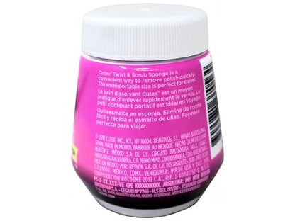 Cutex Nail Polish Remover Twist & Scrub Sponge 1.75 oz - 2 Pack