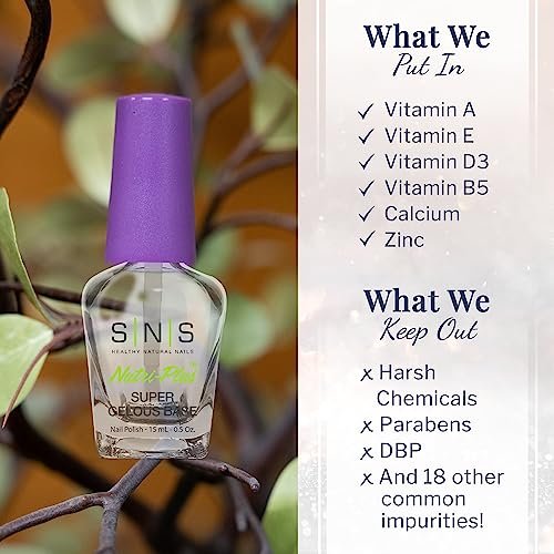 SNS Base Coat Nail Polish for Dip Powder - Super Gelous Base, Long-Lasting & Fast-Drying Nail Strengthener, Low Odor, No UV Lamp Required (0.5 oz) - görsel 10