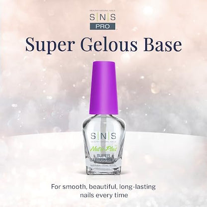 SNS Base Coat Nail Polish for Dip Powder - Super Gelous Base, Long-Lasting & Fast-Drying Nail Strengthener, Low Odor, No UV Lamp Required (0.5 oz)