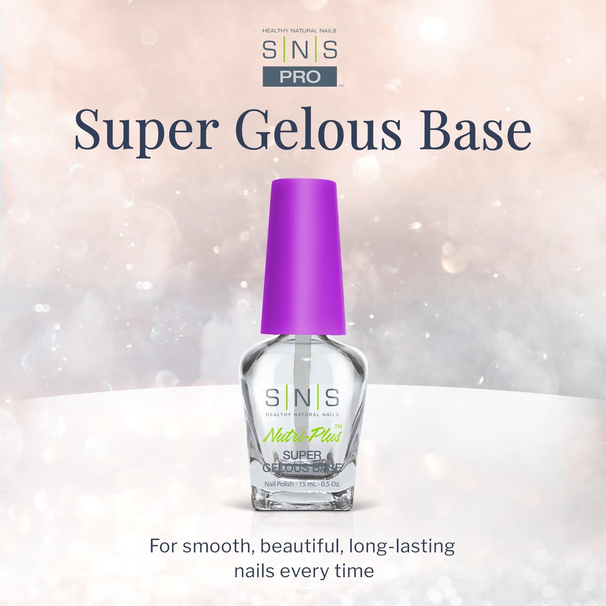 SNS Base Coat Nail Polish for Dip Powder - Super Gelous Base, Long-Lasting & Fast-Drying Nail Strengthener, Low Odor, No UV Lamp Required (0.5 oz) - görsel 3