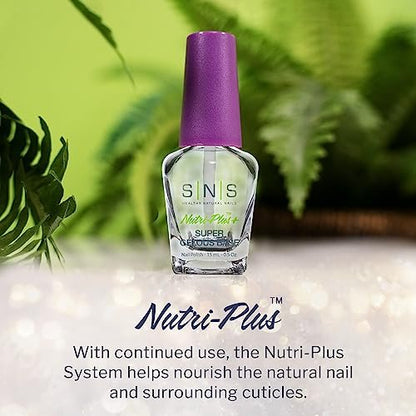 SNS Base Coat Nail Polish for Dip Powder - Super Gelous Base, Long-Lasting & Fast-Drying Nail Strengthener, Low Odor, No UV Lamp Required (0.5 oz)