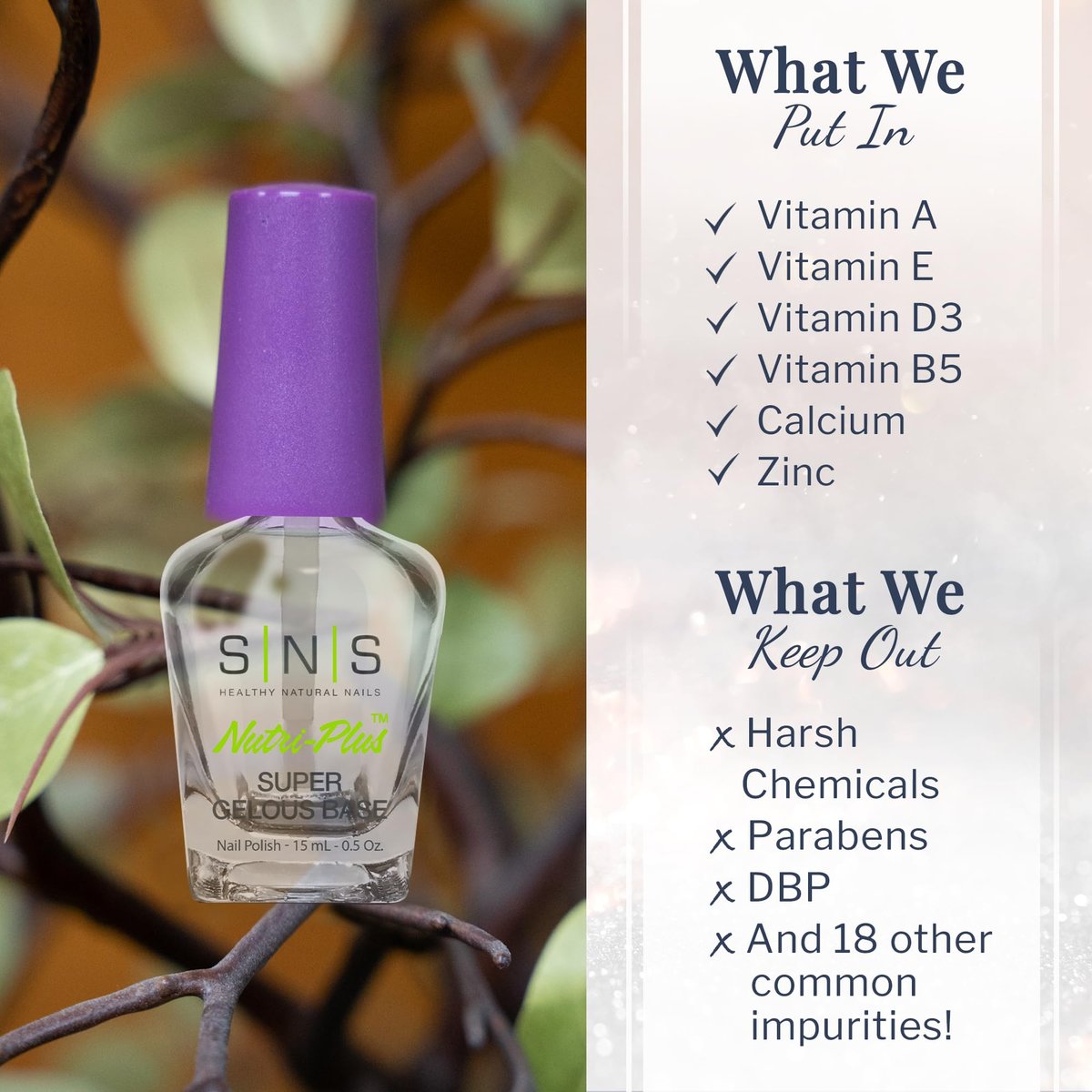 SNS Base Coat Nail Polish for Dip Powder - Super Gelous Base, Long-Lasting & Fast-Drying Nail Strengthener, Low Odor, No UV Lamp Required (0.5 oz) - görsel 9