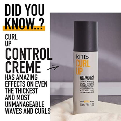 KMS Curlup Control Crème - 5 oz Styling Cream for Defined, Frizz-Free Curls