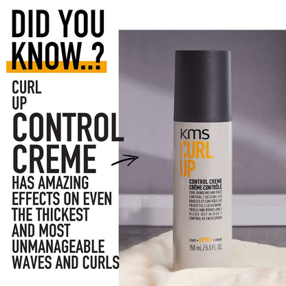 KMS Curlup Control Crème - 5 oz Styling Cream for Defined, Frizz-Free Curls