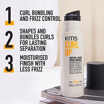 KMS Curlup Control Crème - 5 oz Styling Cream for Defined, Frizz-Free Curls