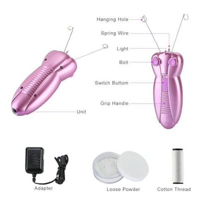 WAYCOM Ladies Facial Hair Remover - Electric Epilator for Women, Face Shaver & Massager, Purple Avelisse