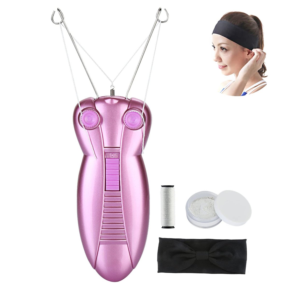 WAYCOM Ladies Facial Hair Remover - Electric Epilator for Women, Face Shaver & Massager, Purple Avelisse