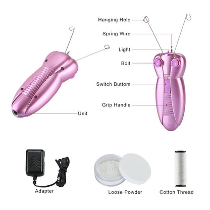 WAYCOM Ladies Facial Hair Remover - Electric Epilator for Women, Face Shaver & Massager, Purple Avelisse