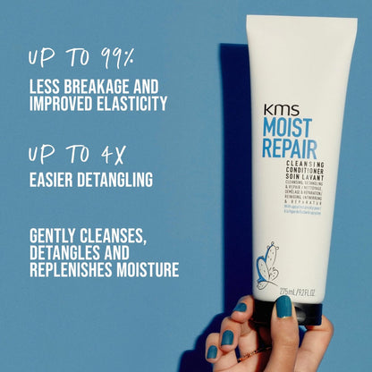 KMS MoistRepair Cleansing Conditioner 275 ml | Gentle Co-Wash for Damaged Hair Avelisse