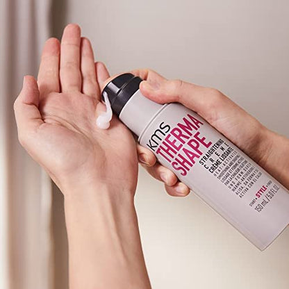 KMS Thermashape Straightening Blow Dry Crème - 5 oz Heat Protectant & Styling Cream for Straight, Smooth Hair Avelisse