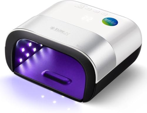 SUNUV SUN3 Professional UV LED Nail Lamp for Gel Polish – 39 LED Beads with 4 Timer & Sensor, White Avelisse