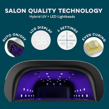 SUNUV SUN3 Professional UV LED Nail Lamp for Gel Polish – 39 LED Beads with 4 Timer & Sensor, White Avelisse