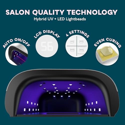 SUNUV SUN3 Professional UV LED Nail Lamp for Gel Polish – 39 LED Beads with 4 Timer & Sensor, White Avelisse