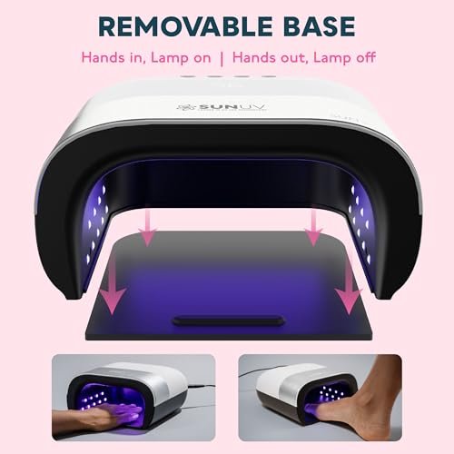 SUNUV SUN3 Professional UV LED Nail Lamp for Gel Polish – 39 LED Beads with 4 Timer & Sensor, White Avelisse
