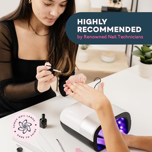 SUNUV SUN3 Professional UV LED Nail Lamp for Gel Polish – 39 LED Beads with 4 Timer & Sensor, White Avelisse