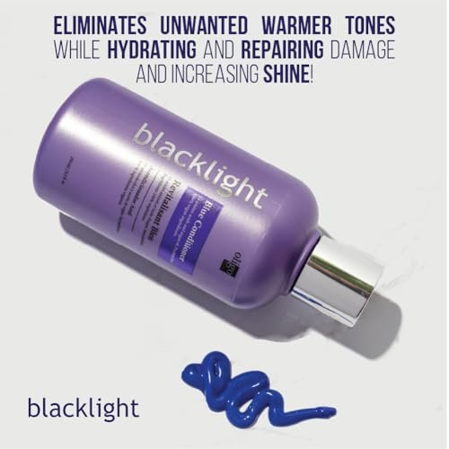 Oligo Professionnel Blacklight Blue Conditioner for Blondes – Eliminate Brass, Refresh Highlights, Vegan & Hydrating with Argan Oil (8.5 oz) Avelisse