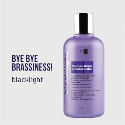 Oligo Professionnel Blacklight Blue Conditioner for Blondes – Eliminate Brass, Refresh Highlights, Vegan & Hydrating with Argan Oil (8.5 oz) Avelisse